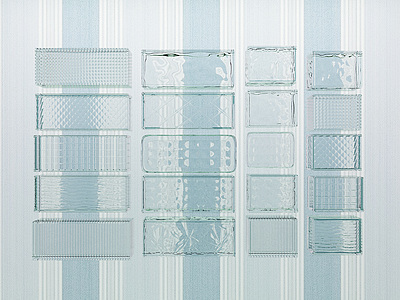 现代玻璃砖装饰墙模型3d模型