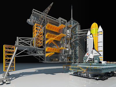 3d航天基地模型