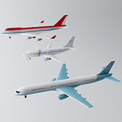 现代飞机客机3D模型