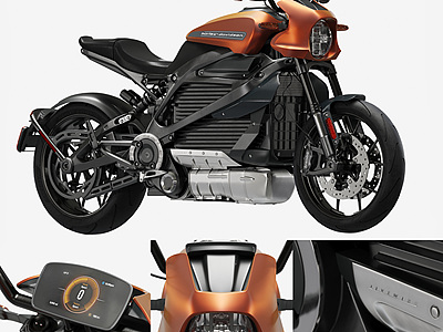 3d现代机动车摩托车模型