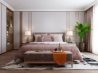 温馨卧室模型3d模型