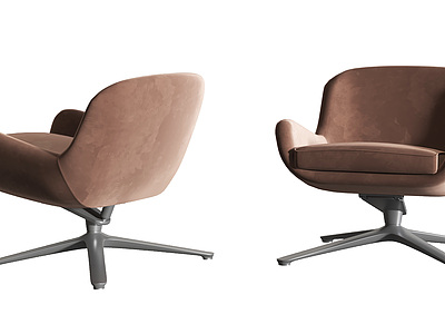 现代布艺办公椅3模型3d模型