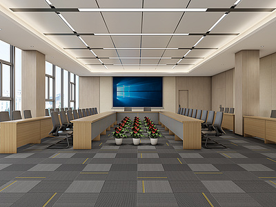 现代会议室3D模型模型3d模型