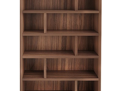3dBookcase现代实木书柜模型
