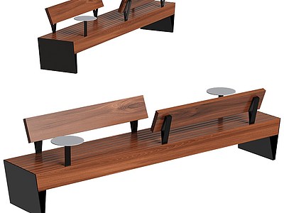 3d现代创意木沙发模型
