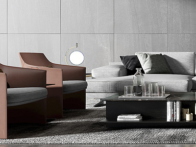 3d客厅沙发组合模型