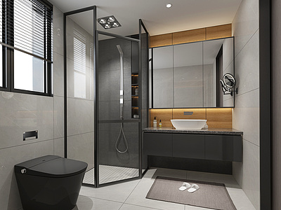 3d卫生间浴室柜模型