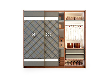 现代衣柜模型3d模型