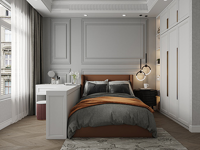 欧式卧室模型3d模型