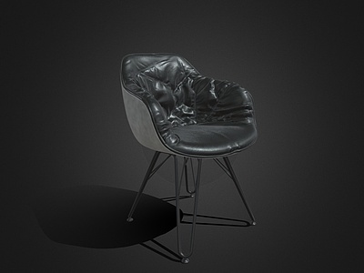 3d皮质休闲椅单人椅休闲沙发模型