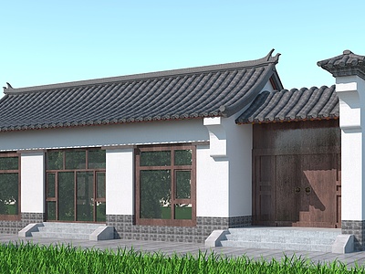 3d中式住宅模型