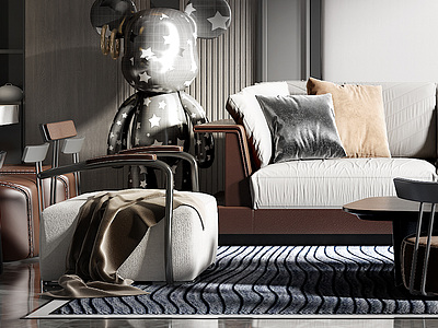 客厅沙发组合椅子模型3d模型