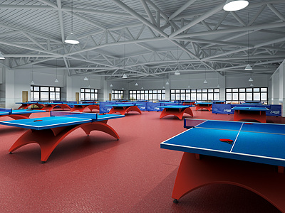 3d乒乓球体育场模型