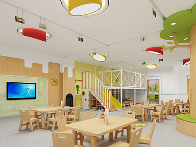 3d幼儿园小班教室模型