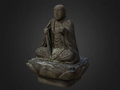 中式佛雕塑景观雕塑模型