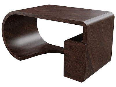 3d木质创意办工桌书桌模型