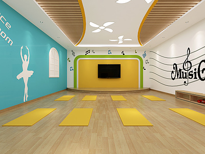 3d幼儿园舞蹈教室模型