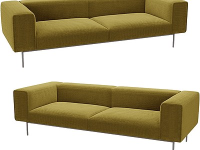 3d草绿休闲单人沙发模型