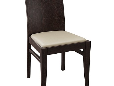3d美式休闲餐椅模型