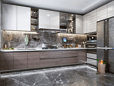 厨房橱柜厨房电器厨房用品模型3d模型