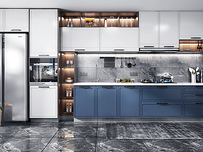 厨房橱柜烤箱模型3d模型