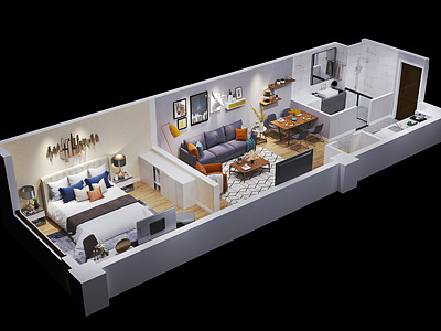 3d公寓模型