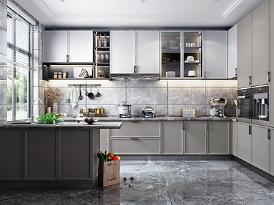 厨房橱柜电器厨房用品模型3d模型
