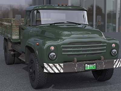 国产经典东风军用卡车模型3d模型