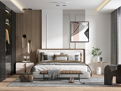 3d卧室床具模型
