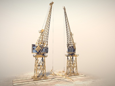 3d工业塔吊起重设备模型