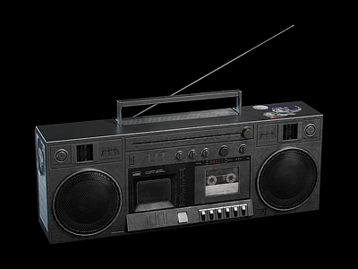 3d复古收音机怀旧音响模型