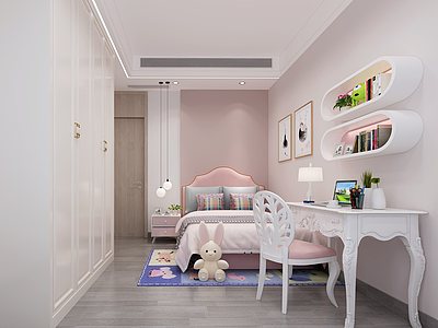 3d卧室儿童房模型
