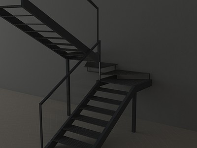 铁皮楼梯3d模型