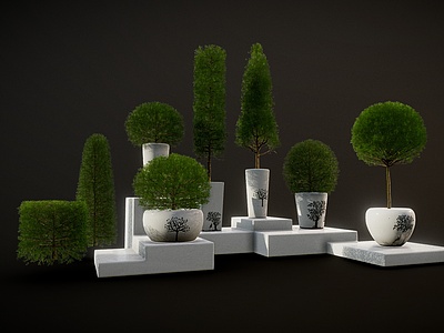 3d绿植盆栽办公室绿植模型
