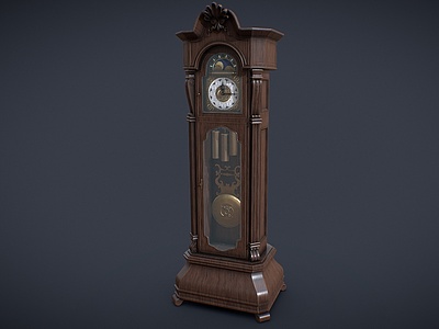 3d钟表挂件欧式复古钟表模型