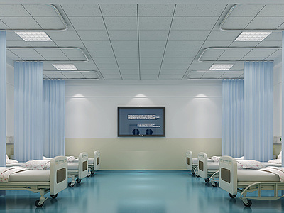 3d医院病房模型