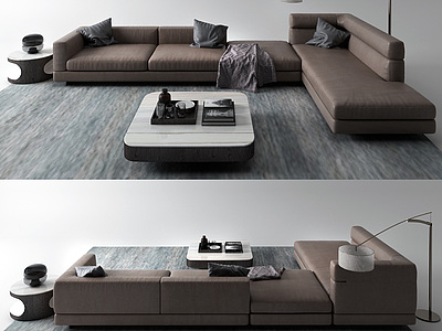 3d皮革沙发模型