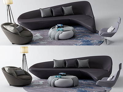 3d后现代异形沙发模型