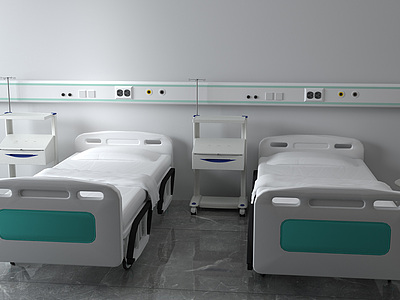 3d现代病房模型