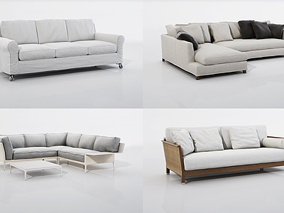 沙发多人沙发双人沙发3d模型