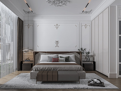 法式家居卧室模型3d模型