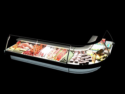 3d现代超市货架模型