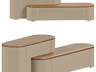 3d多功能高矮组合凳模型
