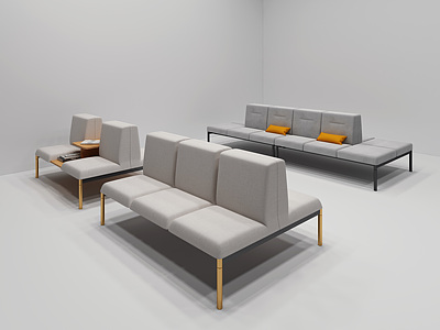 3d现代公共沙发模型