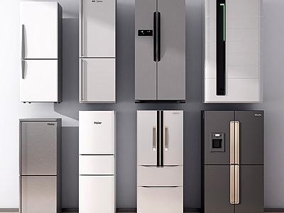3d冰箱冰柜双门冰箱智能冰箱模型