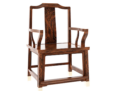 3d中式古典实木休闲椅模型