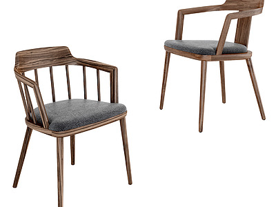 新中式餐椅单椅模型3d模型