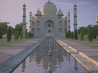 印度泰姬陵模型3d模型