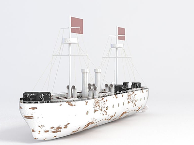 3d甲午战争军舰模型