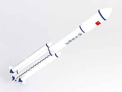 3d长征七号火箭模型